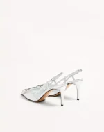 Valentino Vlogo Signature Slingback Pump In Laminated Nappa Leather 80Mm - Image 4